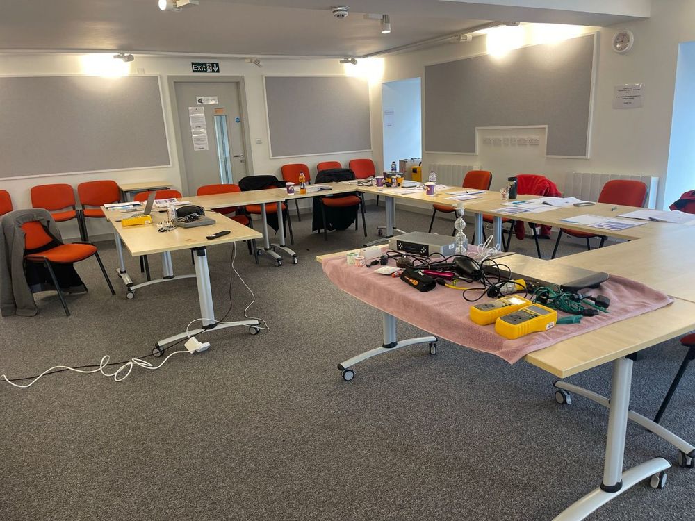 Inside the Birmingham PAT testing training room